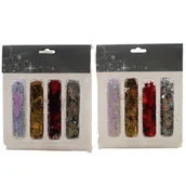 Ozdoby bożonarodzeniowe - Dekoracje brokatowe 4 sztuki - miniaturka - grafika 1