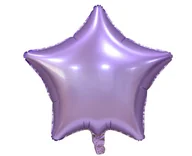 Balony i akcesoria - GoDAN Balon foliowy 18" Gwiazda liliowa, matowa BFOL/4232-5 - miniaturka - grafika 1