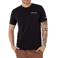 Koszulki sportowe męskie - Koszulka Champion Crewneck 218006-KK001 - czarna - miniaturka - grafika 1