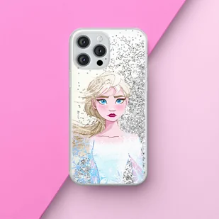 Etui Elsa 014 Disney Płynny brokat Srebrny Producent: Iphone, Model: 13 MINI - Etui i futerały do telefonów - miniaturka - grafika 1