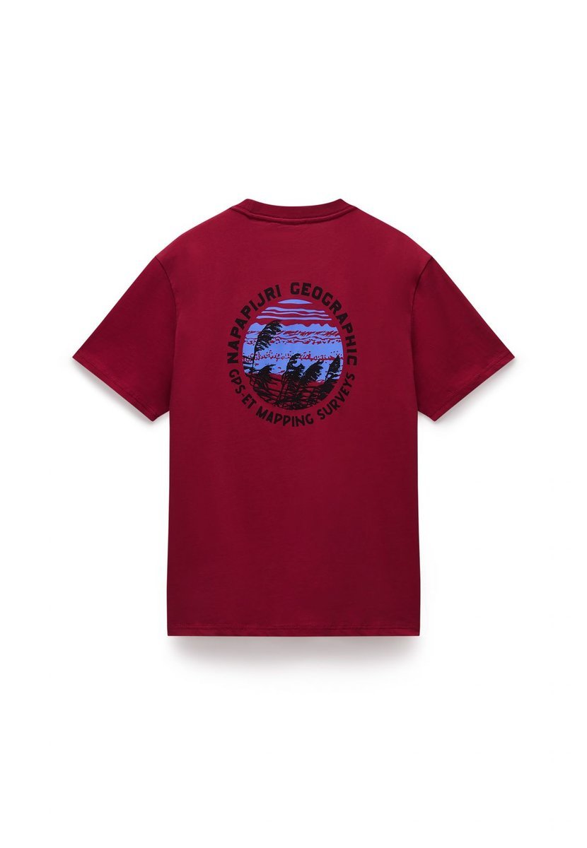 t-shirt donna napapijri s-vignoni back - np0a4ilx r1e1 tibetan red