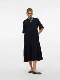 Vero Moda Sukienka "Easy" w kolorze czarnym - Sukienki - miniaturka - grafika 1