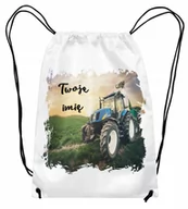 Plecaki worki - Worek Workoplecak Traktor Z Imieniem Tekstem Ciągnik Farming Farma Rolnik - miniaturka - grafika 1