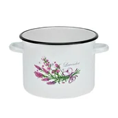 Garnki - Garnek emaliowany bez pokrywki 18 cm Lawenda - 18cm - miniaturka - grafika 1