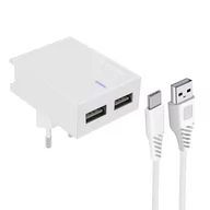 Ładowarki do telefonów - Swissten Adapter sieciowy SMART IC CE 2x USB 3 A biały 22043000) # Wpisz kod MDC5PL22 i uzyskaj dodatkowe 25 % rabatu na ten produkt promocja do 17.05.2020 - miniaturka - grafika 1
