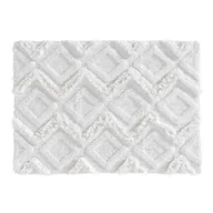 Dywaniki łazienkowe - Dywanik łazienkowy boho IKATIS, bawełniany o grubym splocie, 50 x 80 cm - miniaturka - grafika 1