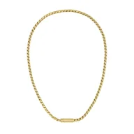 Naszyjniki męskie - BOSS Jewelry Męski naszyjnik łańcuszkowy z kolekcji DORAN z żółtym złotem z grawerowaną tabliczką - 1580694 - miniaturka - grafika 1