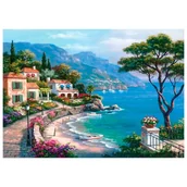 Zabawki kreatywne - Mozaika diamentowa, haft 30x40 Zatoka nad Morzem Śródziemnym Flamingo line - miniaturka - grafika 1