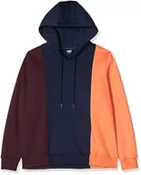 Bluzy damskie - Urban Classics Damska bluza z kapturem Kapuzen damska Tripple, Wielokolorowa (Redwine/Midnight 02358), XXL - miniaturka - grafika 1