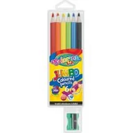 Przybory szkolne - Colorino Kredki ołówkowe jumbo 6 kolorów + temperówka - miniaturka - grafika 1
