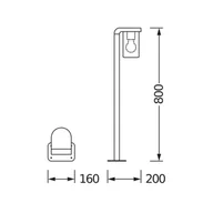 Lampy ogrodowe - OSRAM Słupek oświetleniowy ENDURA CLASSIC CASCADE, możliwość ściemniania, aluminiowy / szary / cynkowy, aluminium, nowoczesny - miniaturka - grafika 1