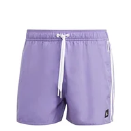 Kąpielówki męskie - adidas, 3 paski Clx, kostium kąpielowy, fioletowy fusion/biały, XL, męski - miniaturka - grafika 1
