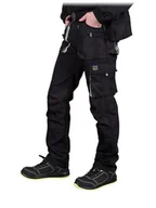 Odzież robocza - Spodnie robocze męskie do pasa czarne/jasnoszare roz. 60 - miniaturka - grafika 1