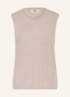 Sminfinity Top Z Dzianiny Z Kaszmiru beige - Koszulki i topy damskie - miniaturka - grafika 1