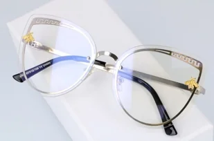 Okulary z filtrem światła niebieskiego do komputera zerówki 2534-2 - Okulary korekcyjne, oprawki, szkła - miniaturka - grafika 1