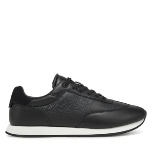 Sneakersy Calvin Klein Low Top Lace Up Tmbl Lth HM0HM01804 Czarny - Sneakersy męskie - miniaturka - grafika 1