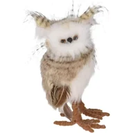 Ozdoby bożonarodzeniowe - SOWA DEKORACYJNA STOJACA PRAWA 17CM BRĄZ - miniaturka - grafika 1