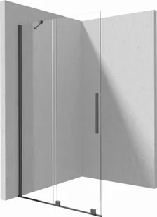 Deante Prizma Ścianka prysznicowa walk-in - przesuwna nero 100cm KTJ_D30R - Ścianki i drzwi prysznicowe - miniaturka - grafika 1