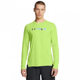 Męski longsleeve do biegania Under Armour UA Trail Run Graphic Ls - zielony - UNDER ARMOUR - Koszulki sportowe męskie - miniaturka - grafika 1