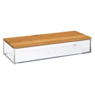 Pudła i pojemniki do przechowywania - Organizer łazienkowy z pokrywką z bambusa 25,5 x 9,6 x 5,5 cm 161080 - miniaturka - grafika 1
