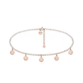 Naszyjniki - Choker z monetami z różowego złota - miniaturka - grafika 1