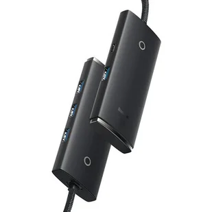 Baseus Lite Series przejściówka HUB USB Typ C - 4x USB 3.0 2m czarny (WKQX030501) - Huby USB - miniaturka - grafika 1