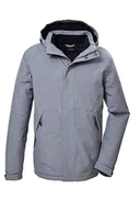 Kurtki męskie - killtec Męska kurtka funkcyjna/kurtka outdoorowa z odpinanym kapturem KOW 4 MN JCKT, szaro-melanżowa, 4XL, 41843-000 - miniaturka - grafika 1