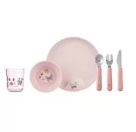 Miseczki i talerzyki dla dzieci - Mepal Zestaw obiadowy dziecięcy Mio Flowers & Butterflies 108041065243 6 szt. - miniaturka - grafika 1