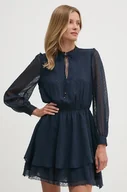 Sukienki - Pepe Jeans sukienka OTTO kolor granatowy mini rozkloszowana PL953612 - miniaturka - grafika 1