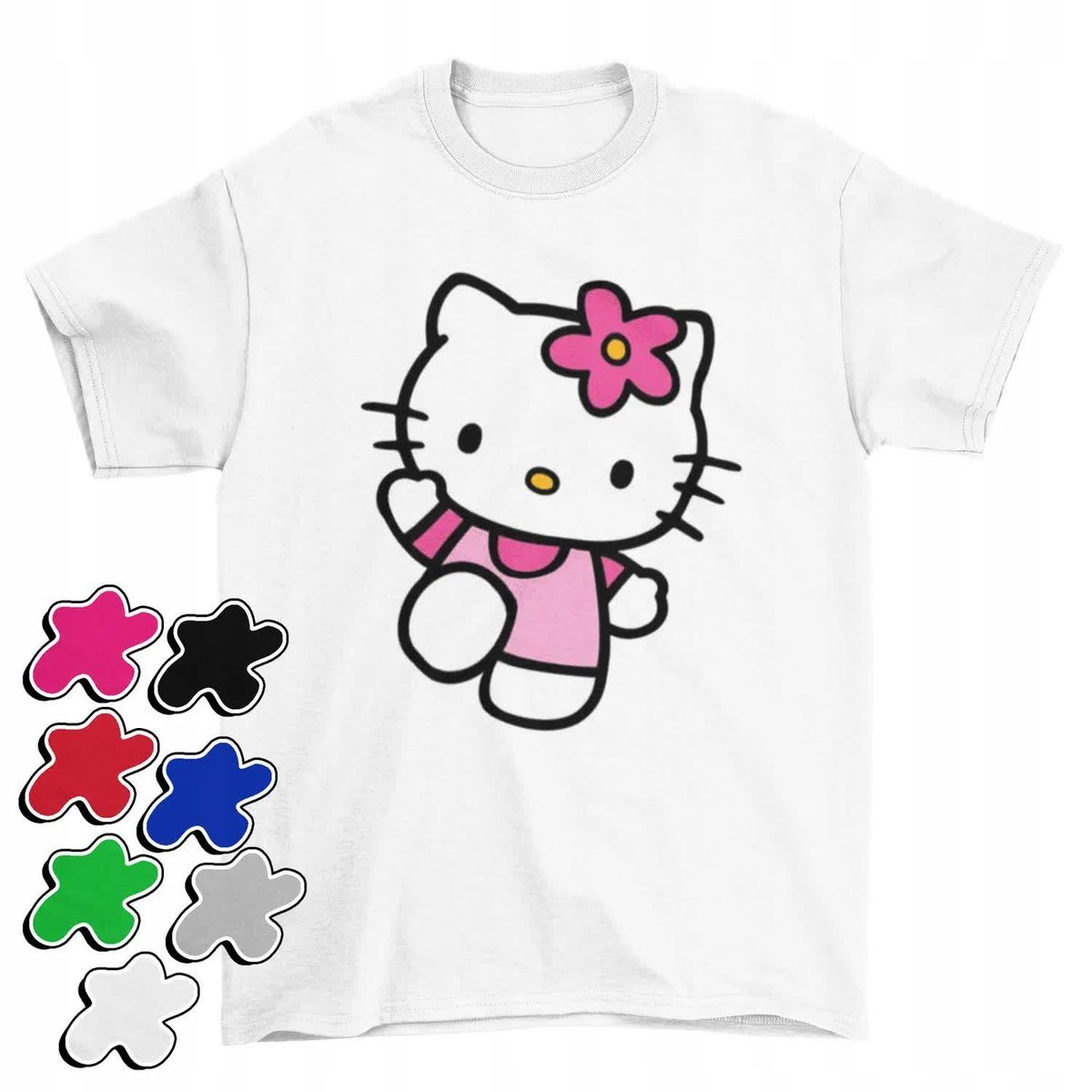 Koszulka Dziecięca Z Nadrukiem Hello Kitty Kot Dla Dziewczynki -L 146-152