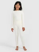 Piżamy dla dziewczynek - Dziewczęca bielizna termoaktywna komplet 4F 4FJRAW25USEAF264 - biała - 4F JUNIOR - miniaturka - grafika 1