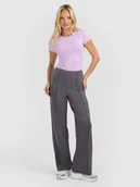 Spodnie sportowe damskie - 4F Spodnie dresowe z prostymi nogawkami damskie - szare XS - miniaturka - grafika 1