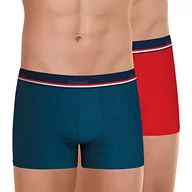 Majtki męskie - Eminence - Zestaw 2 męskich bokserów Made in France, Niebieski/Czerwony, XXL - miniaturka - grafika 1