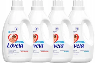 Lovela Baby, Zestaw Hipoalergiczne Mleczko Płyn do Prania Bieli 64pr 4 x 1,45L - Środki do prania - miniaturka - grafika 1