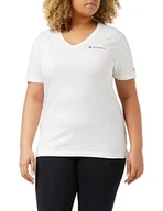 Koszulki i topy damskie - Champion Damska koszulka American Classics z dekoltem w serek, biały, S - miniaturka - grafika 1