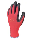 Rękawice robocze - Reis OX-LATEKS - rękawice ochronne z poliestru o chropowatej strukturze, powlekane lateksem ze ściągaczem - 7,8,9,10. - miniaturka - grafika 1