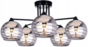 Szklana Lampa Wisząca Sufitowa Żyrandol Plafon Led - Lampy sufitowe - miniaturka - grafika 1