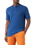 Koszule męskie - bugatti Męska koszula polo, 8150-35020, granatowa-370, regularna, Marine-370, 4XL - miniaturka - grafika 1