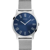 Zegarki męskie - Guess Richmond zegarek męski srebrny z granatową tarczą GW0074G2 - miniaturka - grafika 1