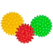 Piłki do ćwiczeń - Tullo Piłeczki do rehabilitacji tullo jeżyki z kolcami 3 sztuki art.406 406 - miniaturka - grafika 1
