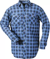 Koszule męskie - Craftland Koszula flanelowa robocza niebieska, w kratkę ocieplana CRAFTLAND - rozmiar L - miniaturka - grafika 1