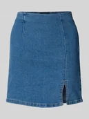 Spódnice - Spódnica jeansowa z rozcięciem model ‘RONNIE’ - miniaturka - grafika 1
