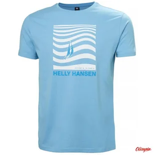 Koszulka męska HELLY HANSEN SHORELINE 3.0 T-SHIRT - Aqua - Koszulki męskie - miniaturka - grafika 1