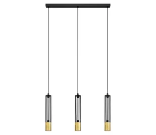 LED Żyrandol na lince BARS 3xGU10/4,8W/230V czarny/złoty - Lampy sufitowe - miniaturka - grafika 1