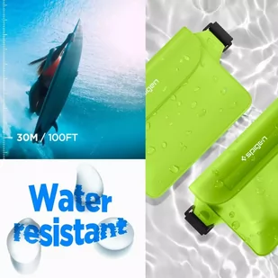 Etui wodoodporne Spigen A620 Universal Waterproof Waist Bag 2-Pack Cactus Green - Etui i futerały do telefonów - miniaturka - grafika 3