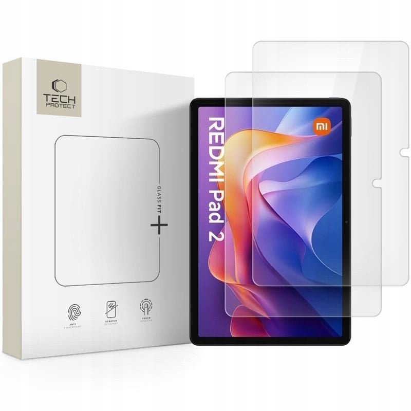 SZKŁO HARTOWANE TECH-PROTECT GLASS FIT+ 2-PACK XIAOMI REDMI PAD 2 / SE 11.0 CLEAR 5906302318674