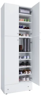 LonaXXL szafka na buty 4 drzwi 1 szuflada biały. - Szafki na buty - miniaturka - grafika 1