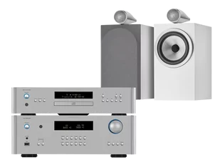 Rotel RA-1572 MkII (srebrny) + RCD-1572 MkII (srebrny) + 705 S3 (biały) - Zestawy stereo - miniaturka - grafika 1