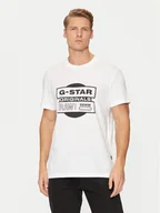 Koszulki męskie - G-Star Raw T-Shirt Originals D25443-8415 Biały Regular Fit - miniaturka - grafika 1