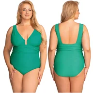 Stroje kąpielowe - Nessa Strój Kąpielowy MILOS Milano zielony z połyskującą nitką - Roz.M - miniaturka - grafika 1